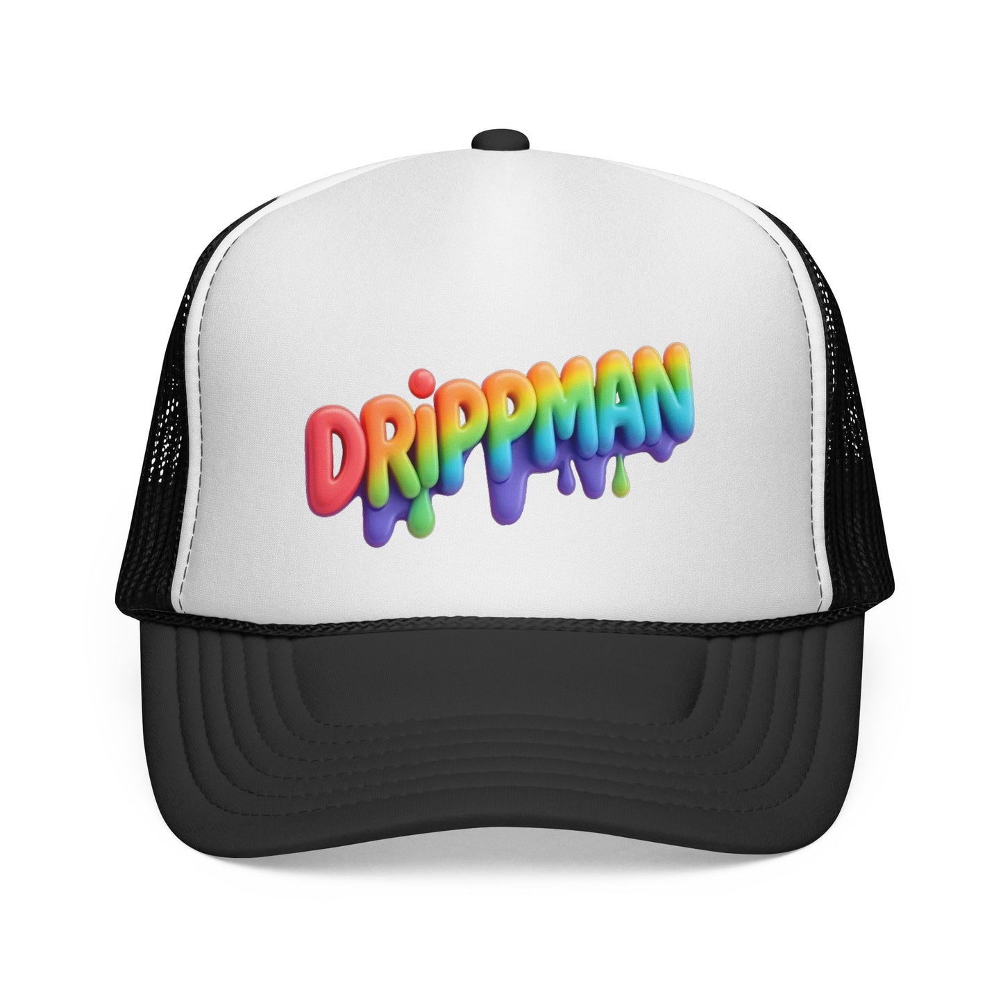 Drippman Rainbow Trucker Cap — Colorful Drip Logo Mesh Hat
