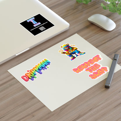 Streetwear Drip Sticker Sheets — "Drippman" & "Respect the Dripp" Vinyl Decals