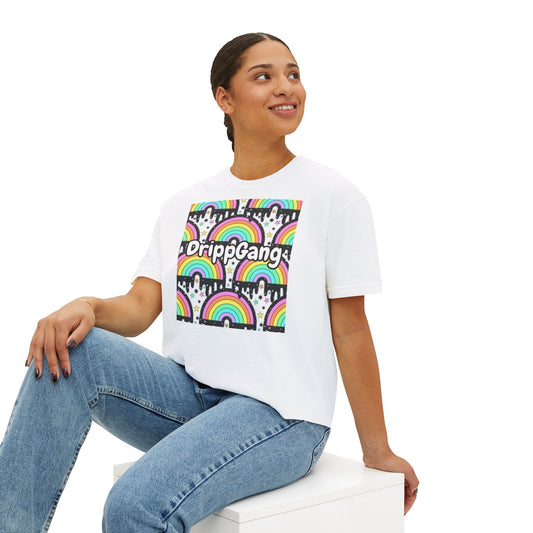 DrippGang Rainbow Graphic Boxy Tee