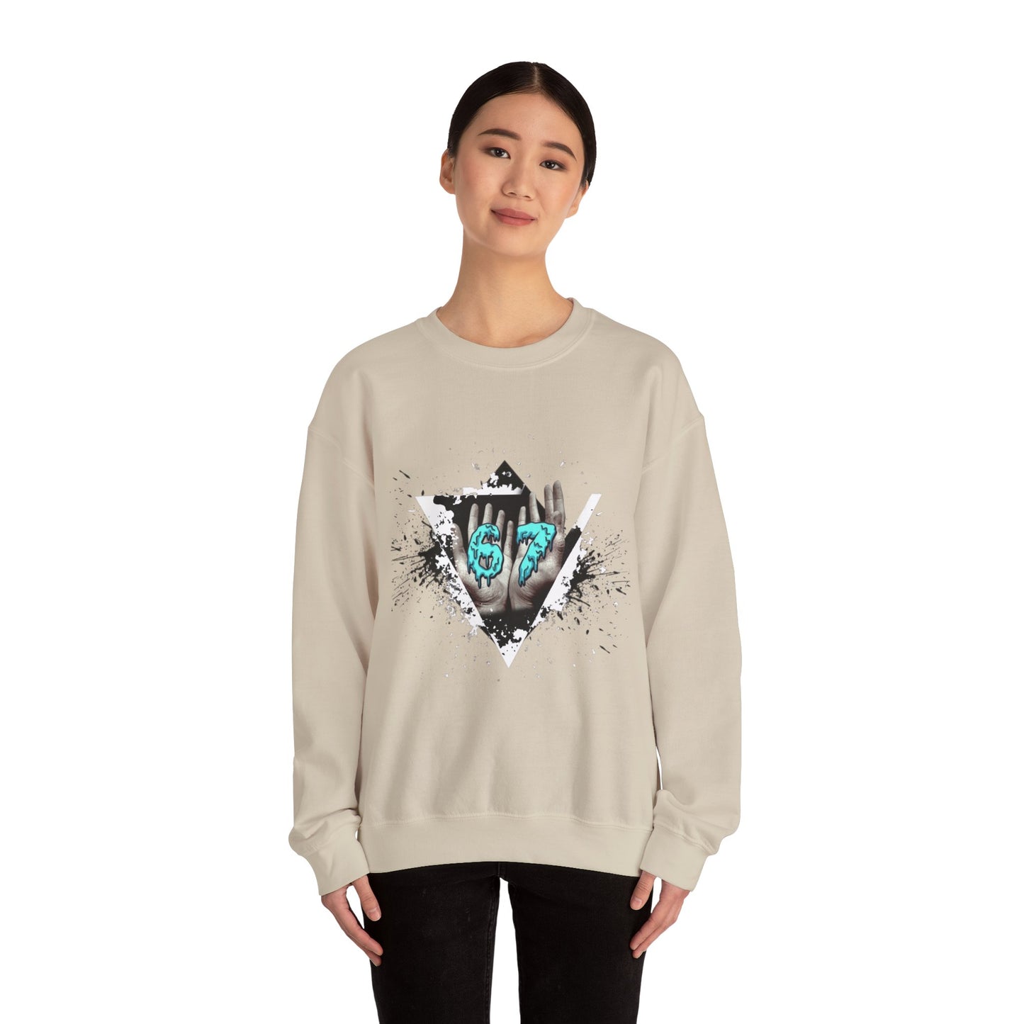 Crewneck Sweatshirt – Teal 67 Design
