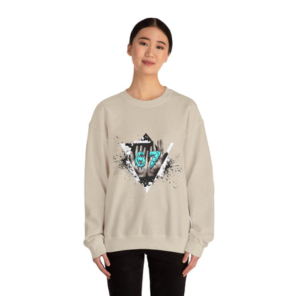 Crewneck Sweatshirt – Teal 67 Design