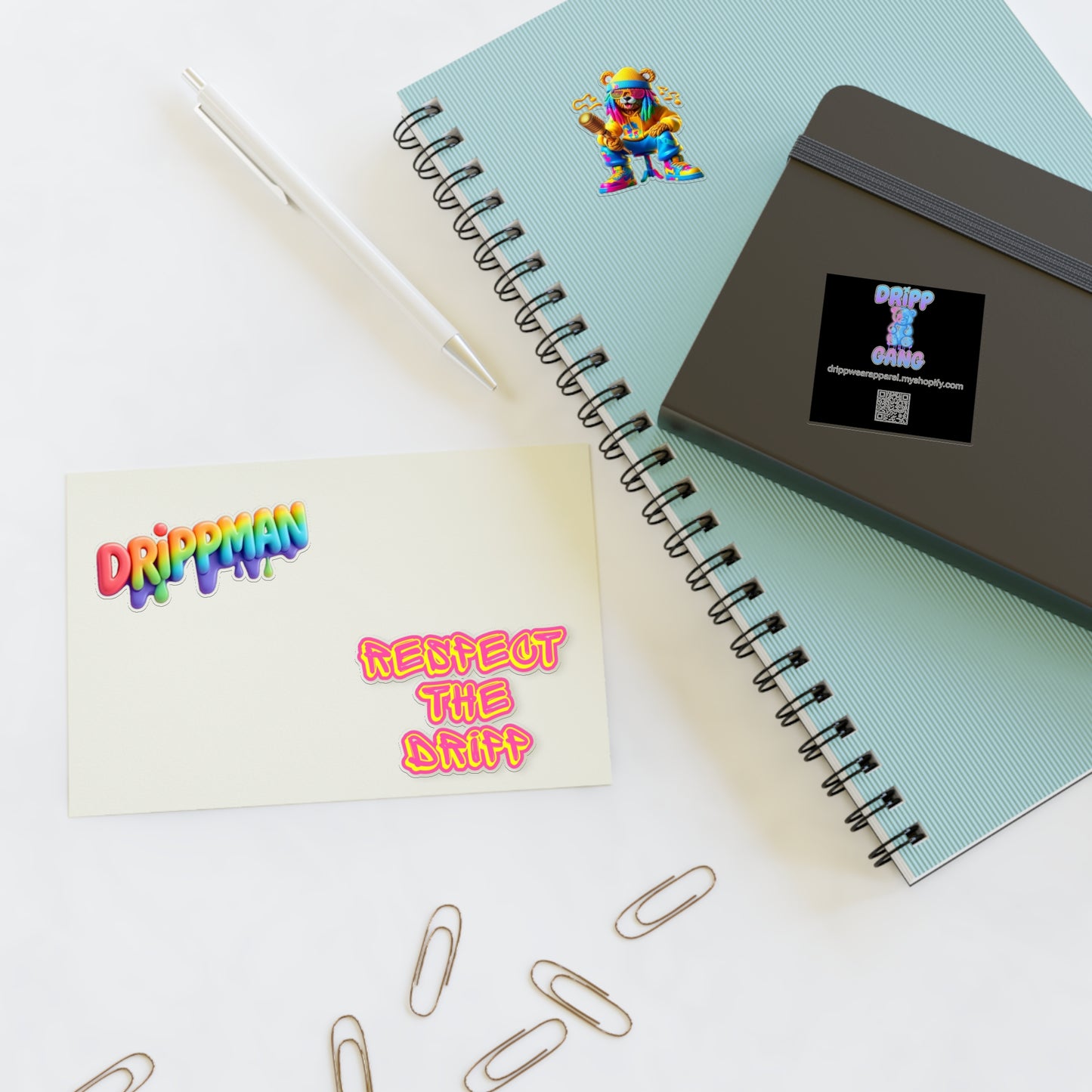 Streetwear Drip Sticker Sheets — "Drippman" & "Respect the Dripp" Vinyl Decals