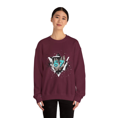 Crewneck Sweatshirt – Teal 67 Design