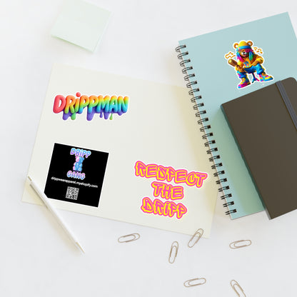 Streetwear Drip Sticker Sheets — "Drippman" & "Respect the Dripp" Vinyl Decals