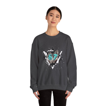 Crewneck Sweatshirt – Teal 67 Design