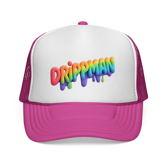 Drippman Rainbow Trucker Cap — Colorful Drip Logo Mesh Hat