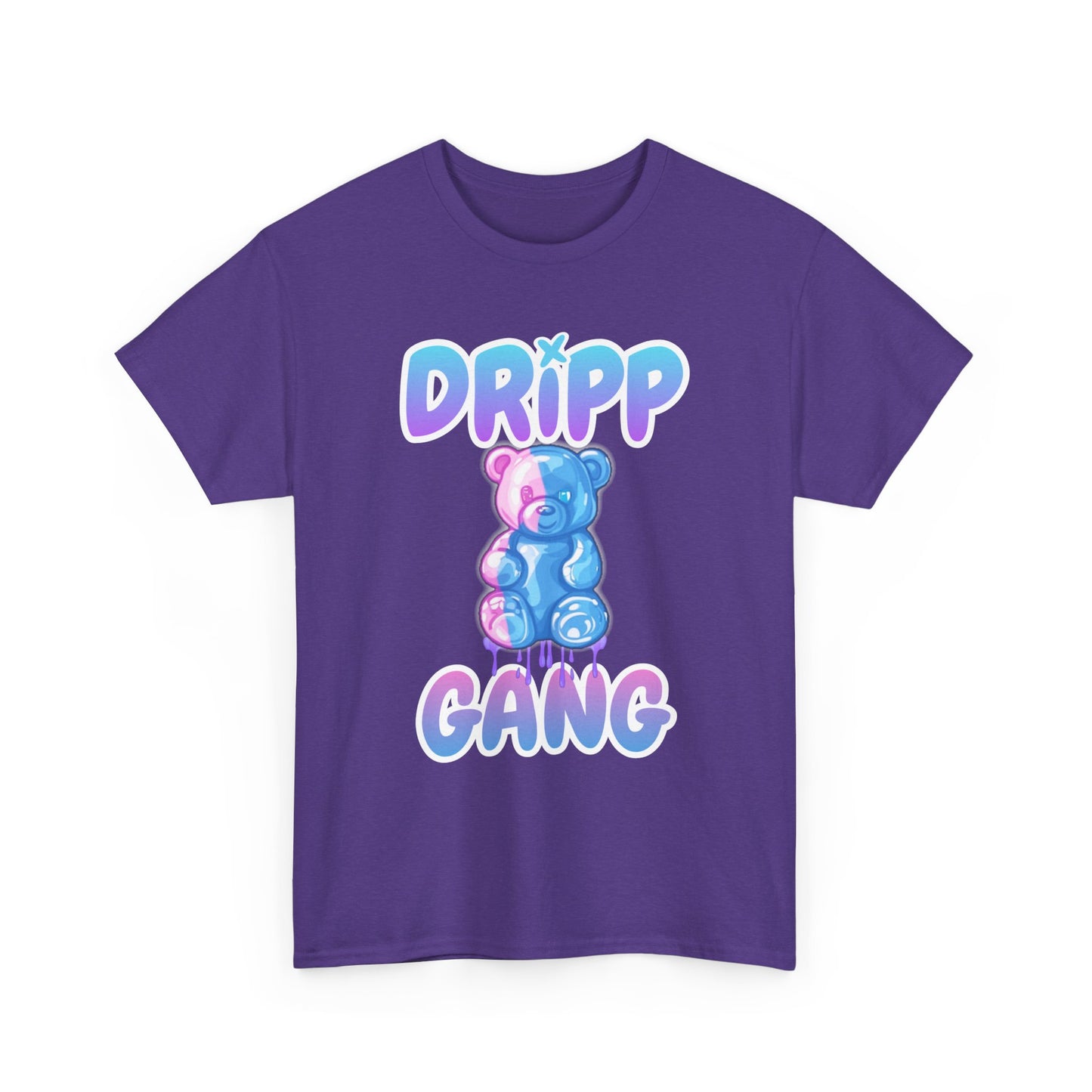 Dripp Gang Graphic Tee, Casual Streetwear Shirt, Colorful Bear T-shirt, Trendy Gift for Friends, Cool Graphic Apparel