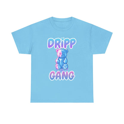 Dripp Gang Graphic Tee, Casual Streetwear Shirt, Colorful Bear T-shirt, Trendy Gift for Friends, Cool Graphic Apparel
