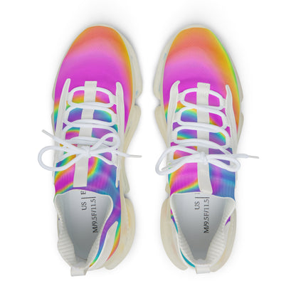 Rainbow Gradient Mesh Sneakers — Men’s Lightweight Athletic Shoes