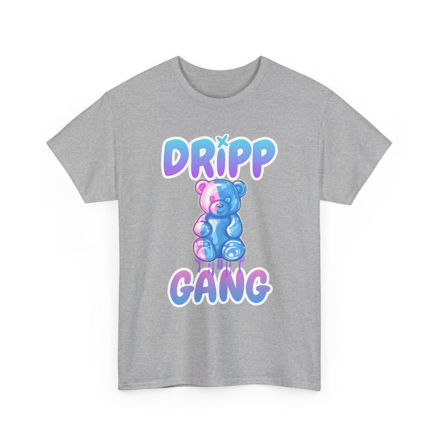 Dripp Gang Graphic Tee, Casual Streetwear Shirt, Colorful Bear T-shirt, Trendy Gift for Friends, Cool Graphic Apparel